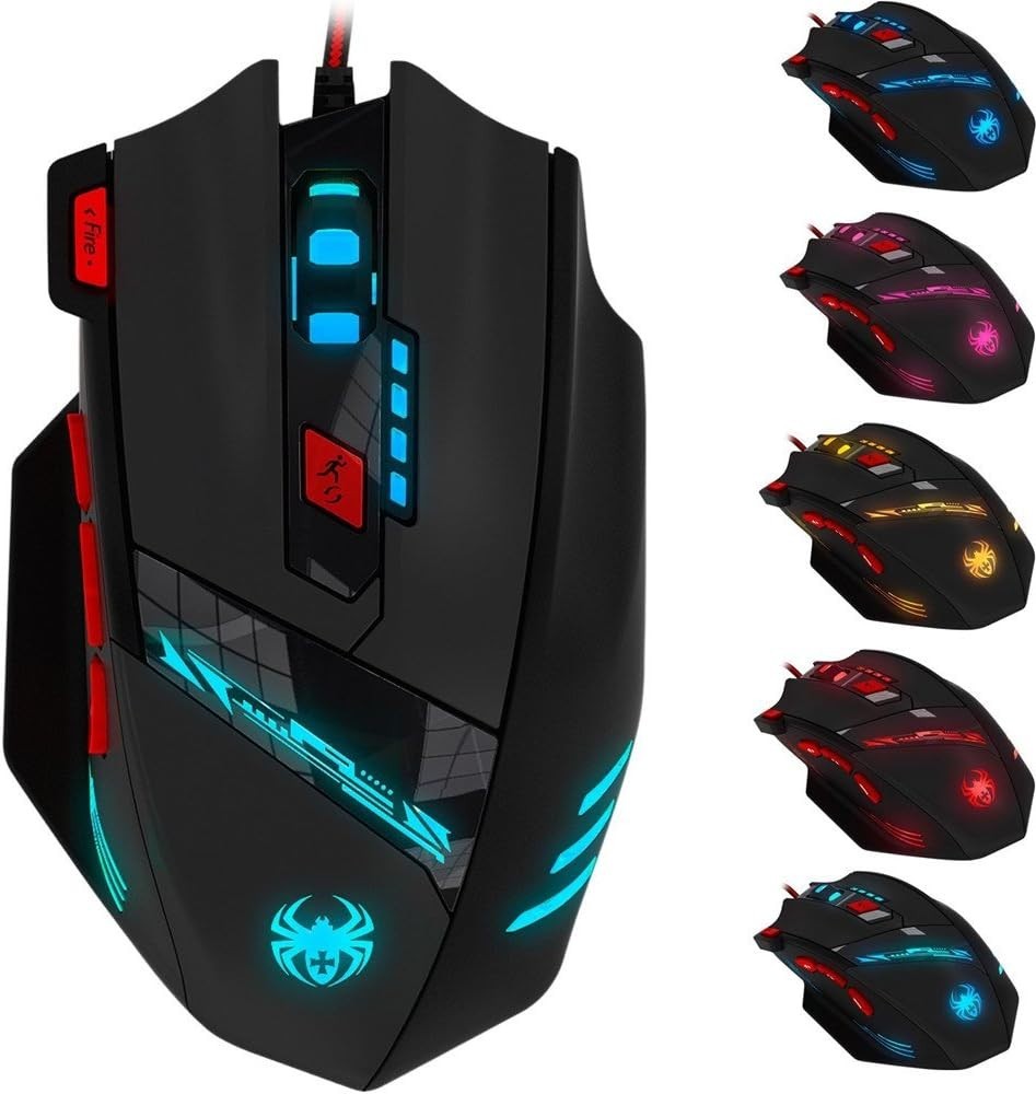 Zelotes T90 Professional 9200 DPI High Precision USB Wired Gaming Mouse,8 Button