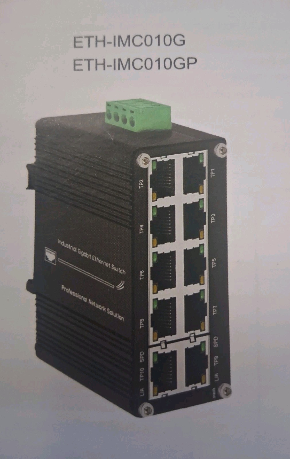 Mini Industrial Gigabit Ethernet Switch ETH-IMC010G ETH-IMC010GP