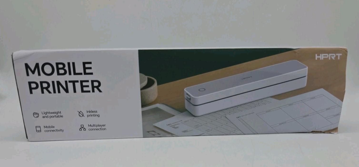 HPRT MOBILE PRINTER WHITE/GREY INKLESS PRINTING MOBILE Connectivity 
