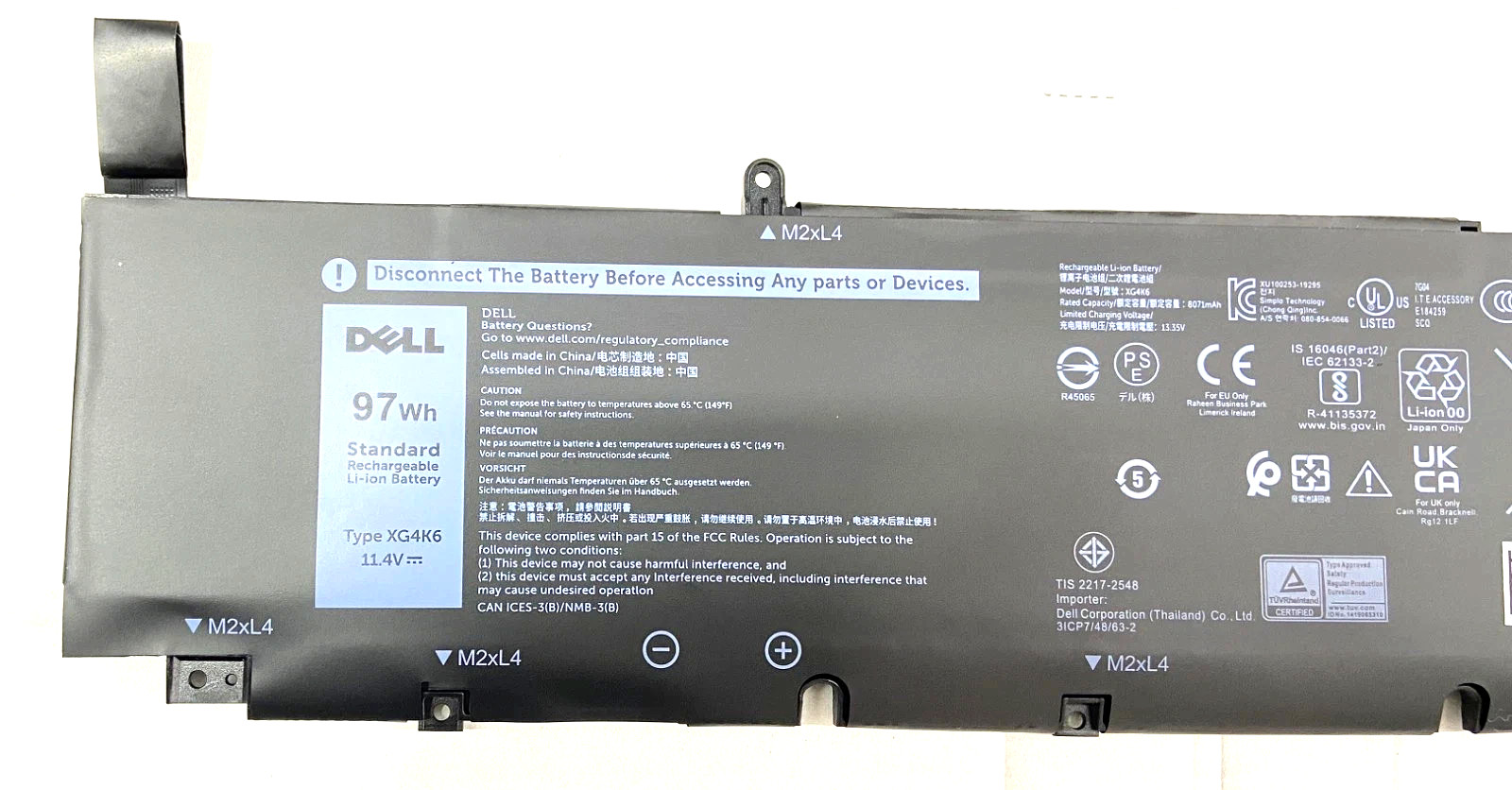 Original XG4K6 Laptop Battery For Dell Precision 5750 XPS 17 9700 9710 9720 9730