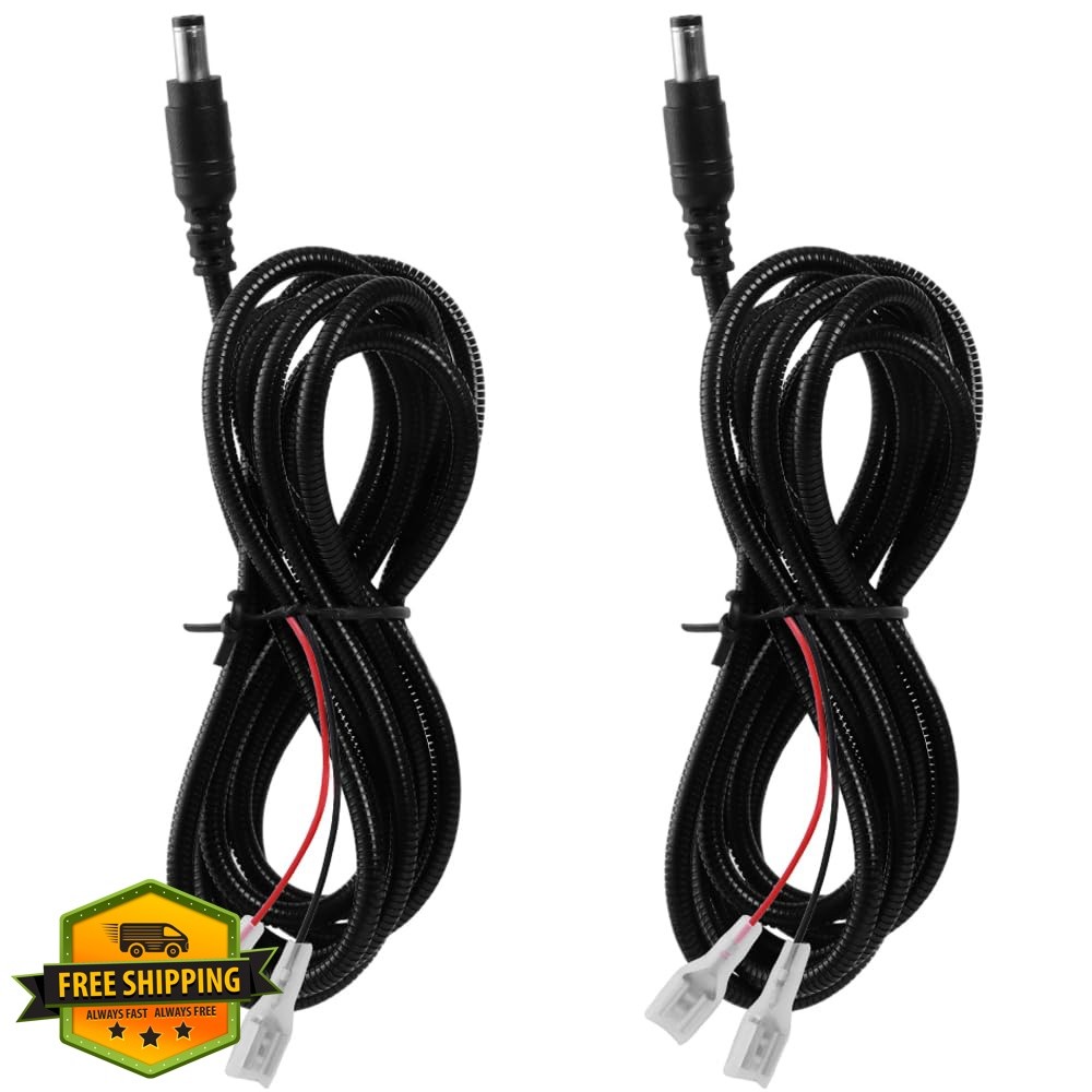 Yoizyfree DC Plug Power Cable 2 Pcs Black
