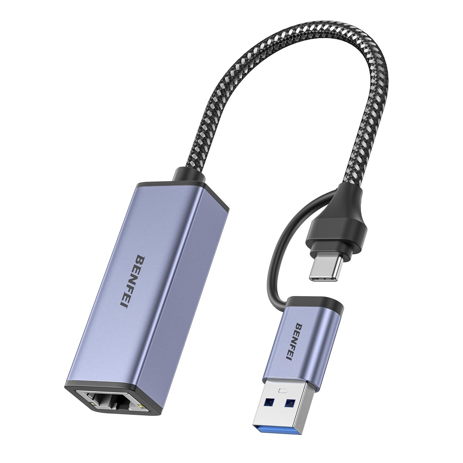 BENFEI USB 3.0 to Ethernet Adapter, USB-C to RJ45 Gigabit LAN 1000Mbps Network