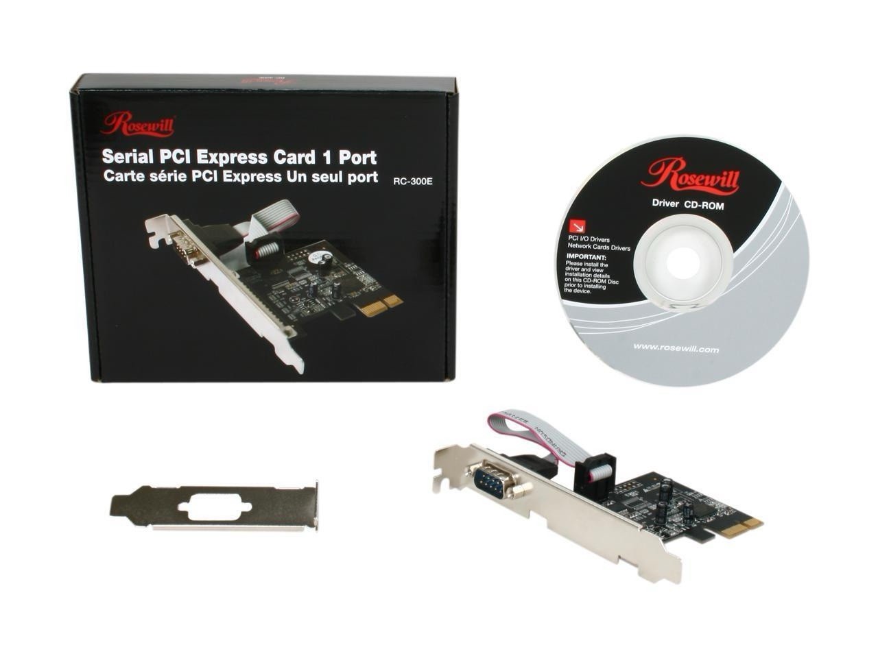 Rosewill PCIe 1-Port Serial Card Components RC-300E