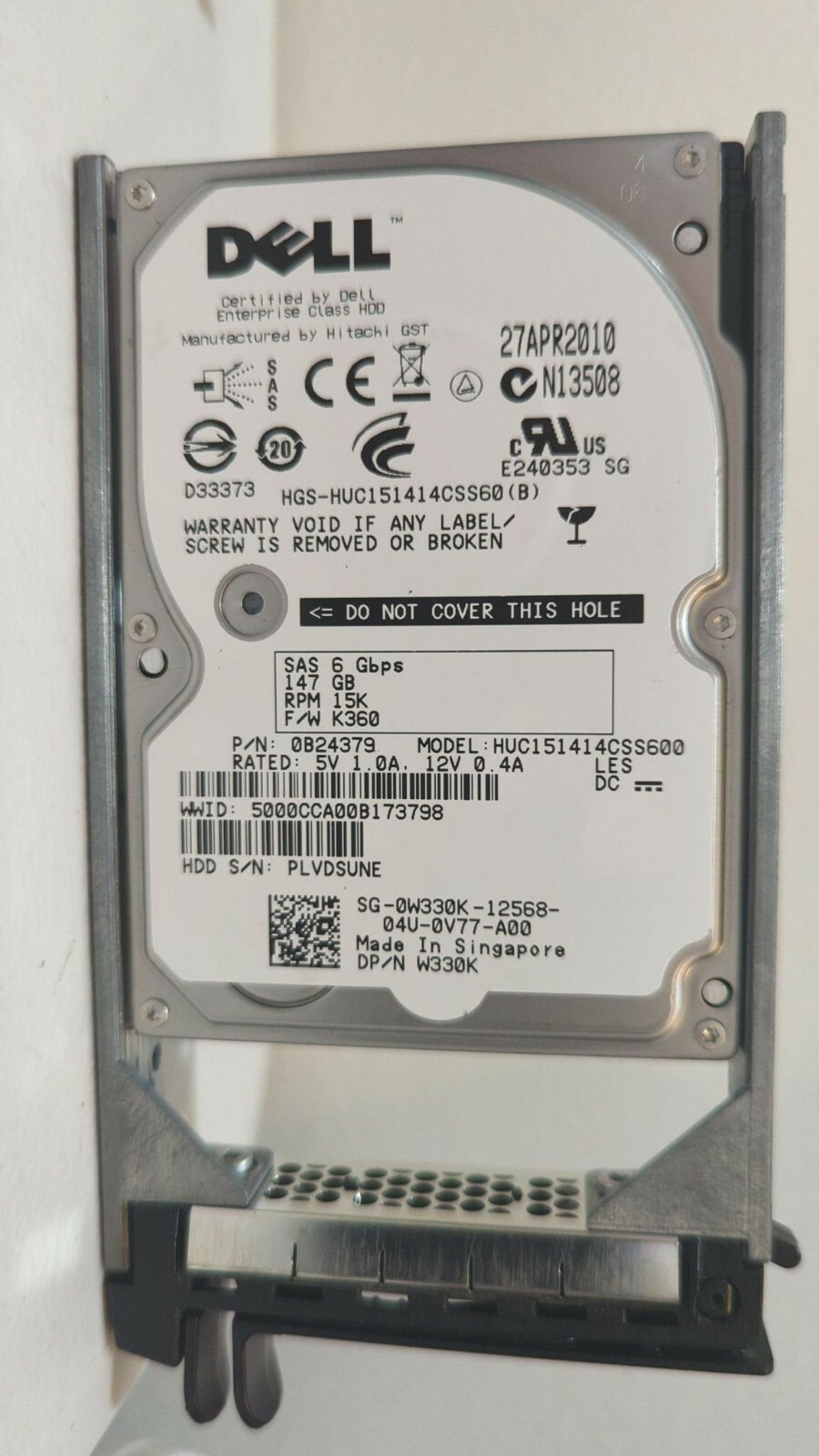 Hitachi Ultrastar 0B24379 HUC151414CSS600 147GB Internal 15000RPM 2.5"