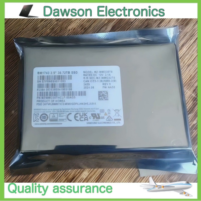 Samsung BM1743 30.72TB SSD NETAPP 2.5" U.2 PCIe4.0 MZ-WMO30T0 MZWMO30THCLF-00AG5