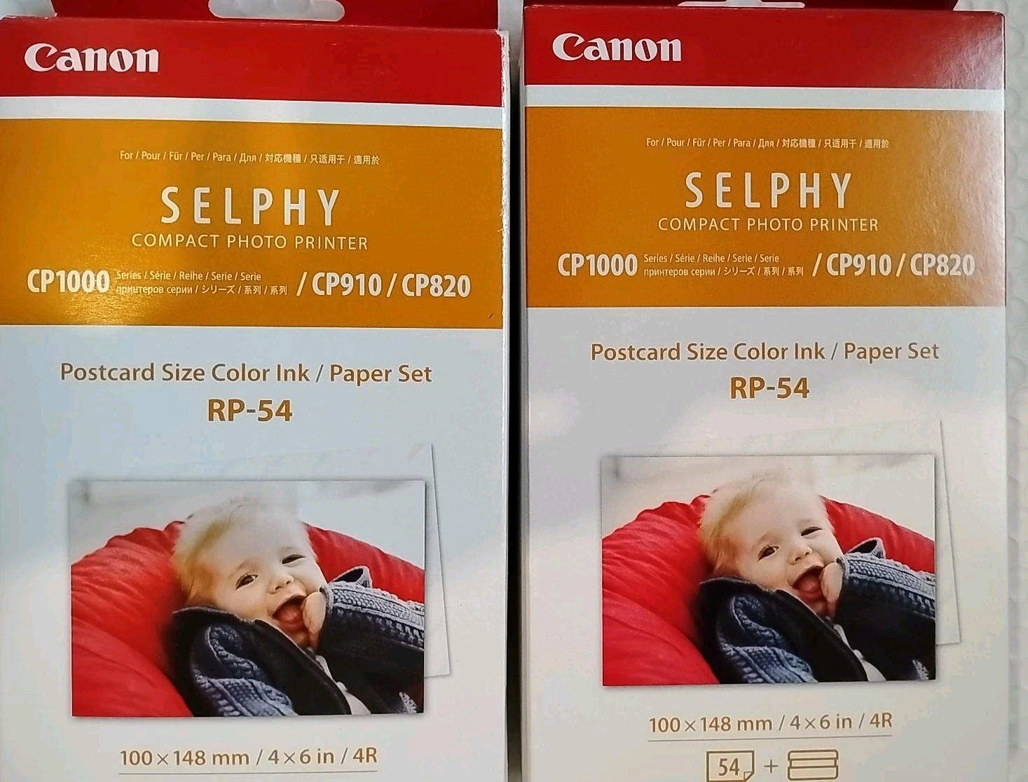 Canon RP-54  Paper And Ink for  Selphy CP820, 910 , 1000 Lot Of 2 