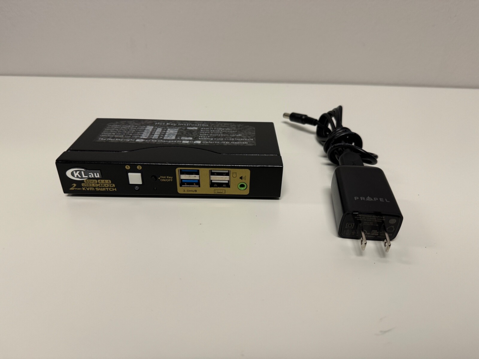 CKL 2 Port USB 3.0 Dual HDMI & VGA KVM Switch Unit W/ Adapter