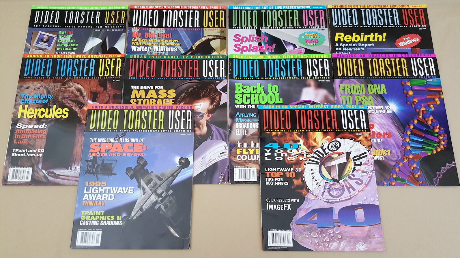 (10) VTU Video Toaster User Magazines ©1995 Commodore Amiga 2000 3000 4000 Vol.5