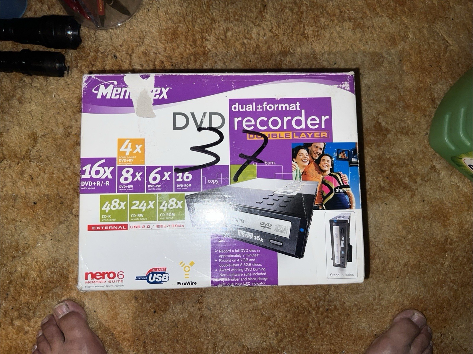 NEW Memorex Multi-Format External DVD Recorder MRX-525GE Open Box