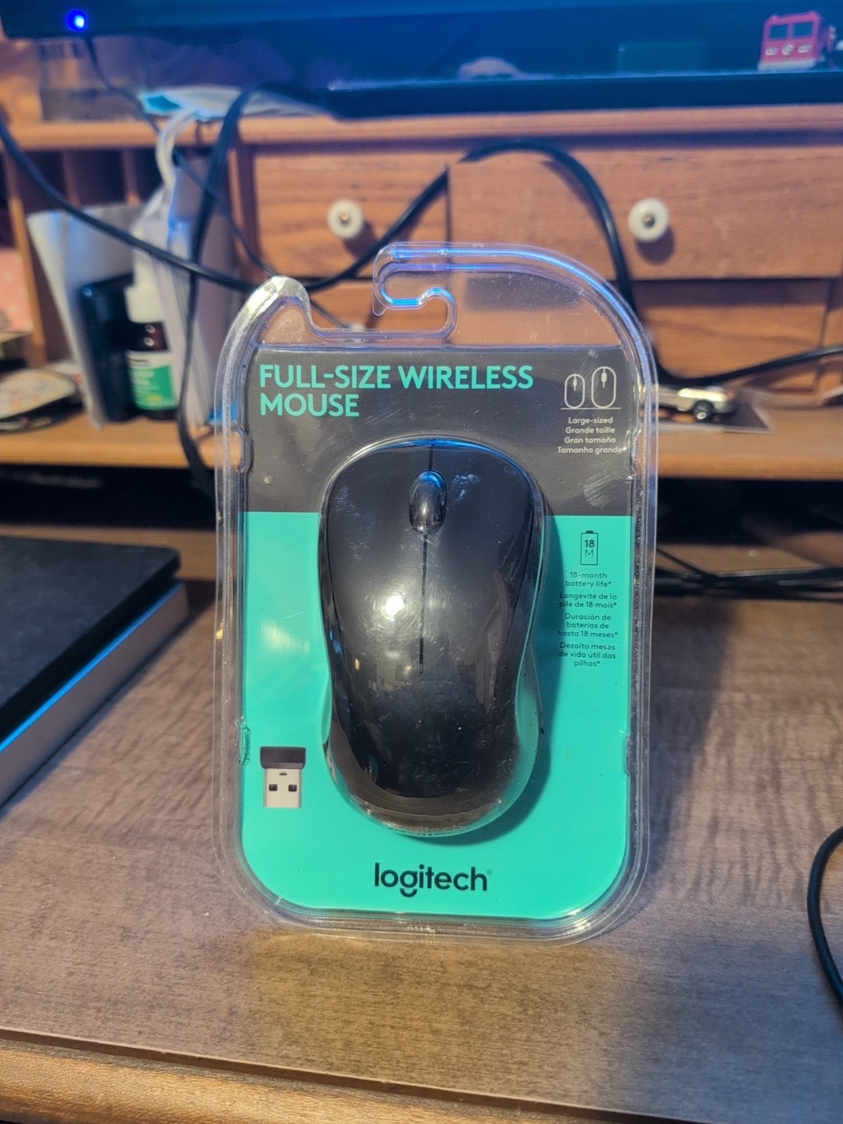 Logitech MR0100 910-007292 -- Full-Size Wireless Laser Mouse