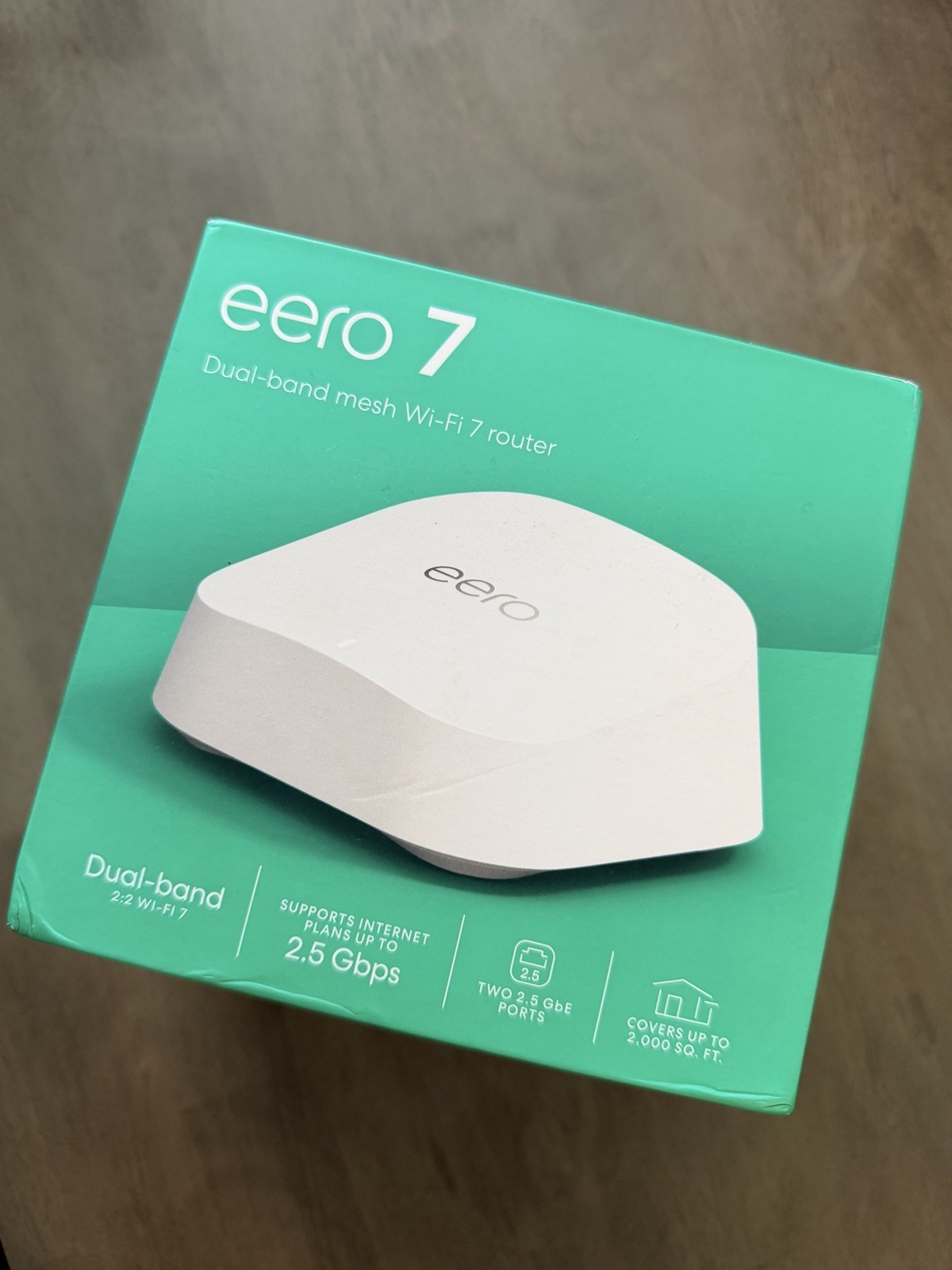 Amazon eero 7 Dual-Band Mesh Wi-Fi 7 Router 2.5 Gbps 2,000Sq Ft PA10111 Open Box