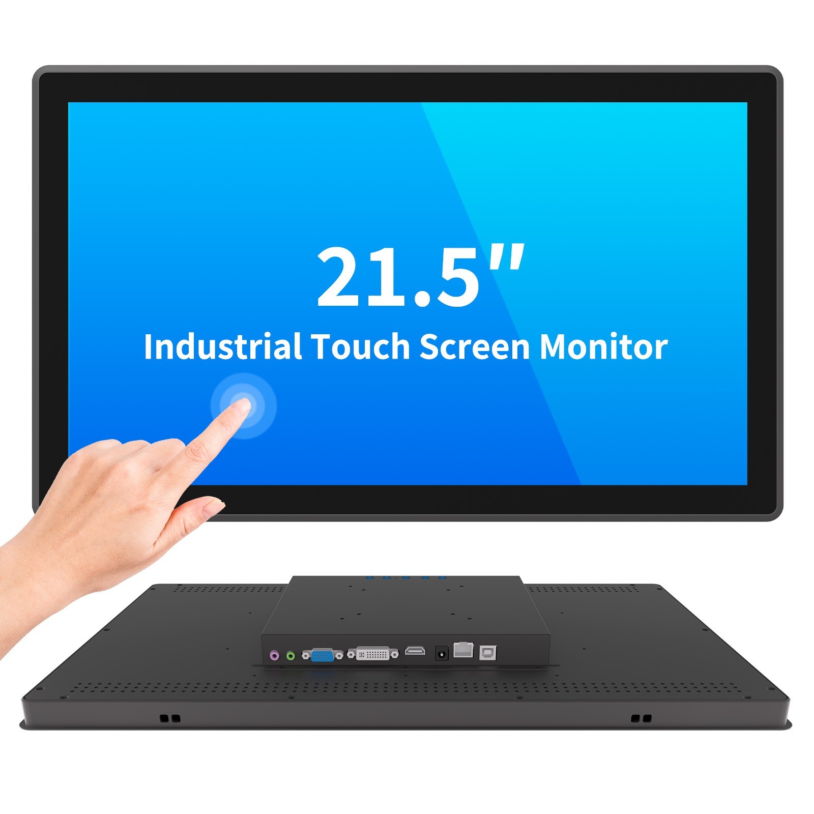 LMENGER 21.5 Inch Industrial Touch Screen Monitor,10 Points Touch,PCAP Display