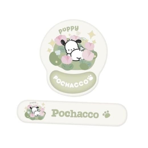 Cute Non-Slip Mouse Pad with Wrist Rest and Keyboard Wrist Support Pad Pochacco