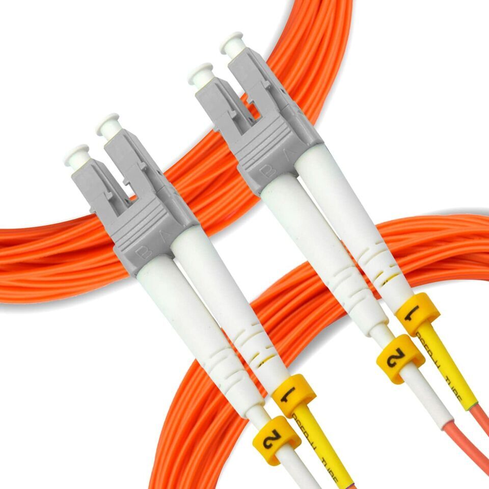 OM1 LC to LC Fiber Optic Patch Cable 62.5/125 Multimode Duplex Orange SC ST 1M