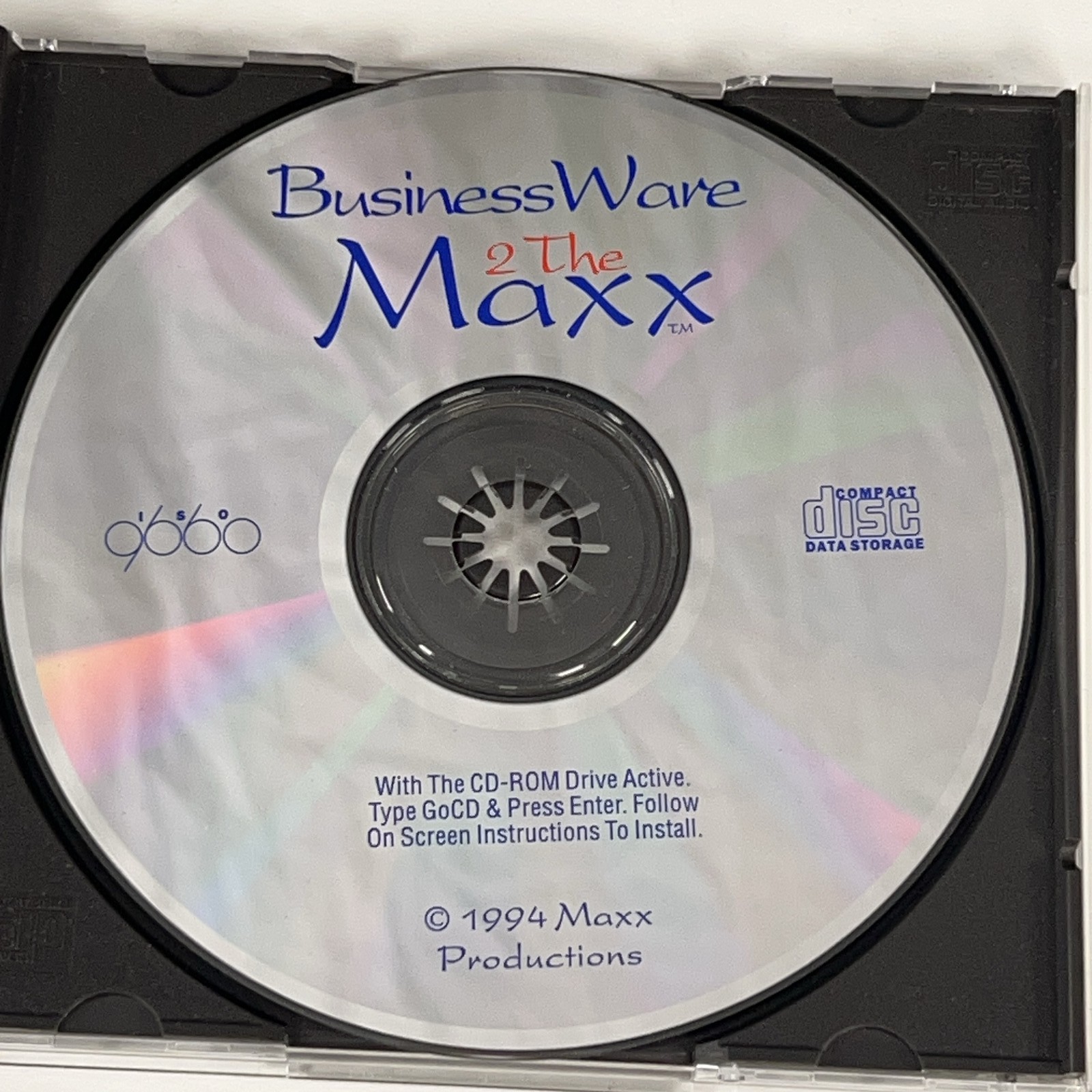 Vintage 1994 BusinessWare 2 The Maxx PC Software CD-ROM Disc Maxx Productions