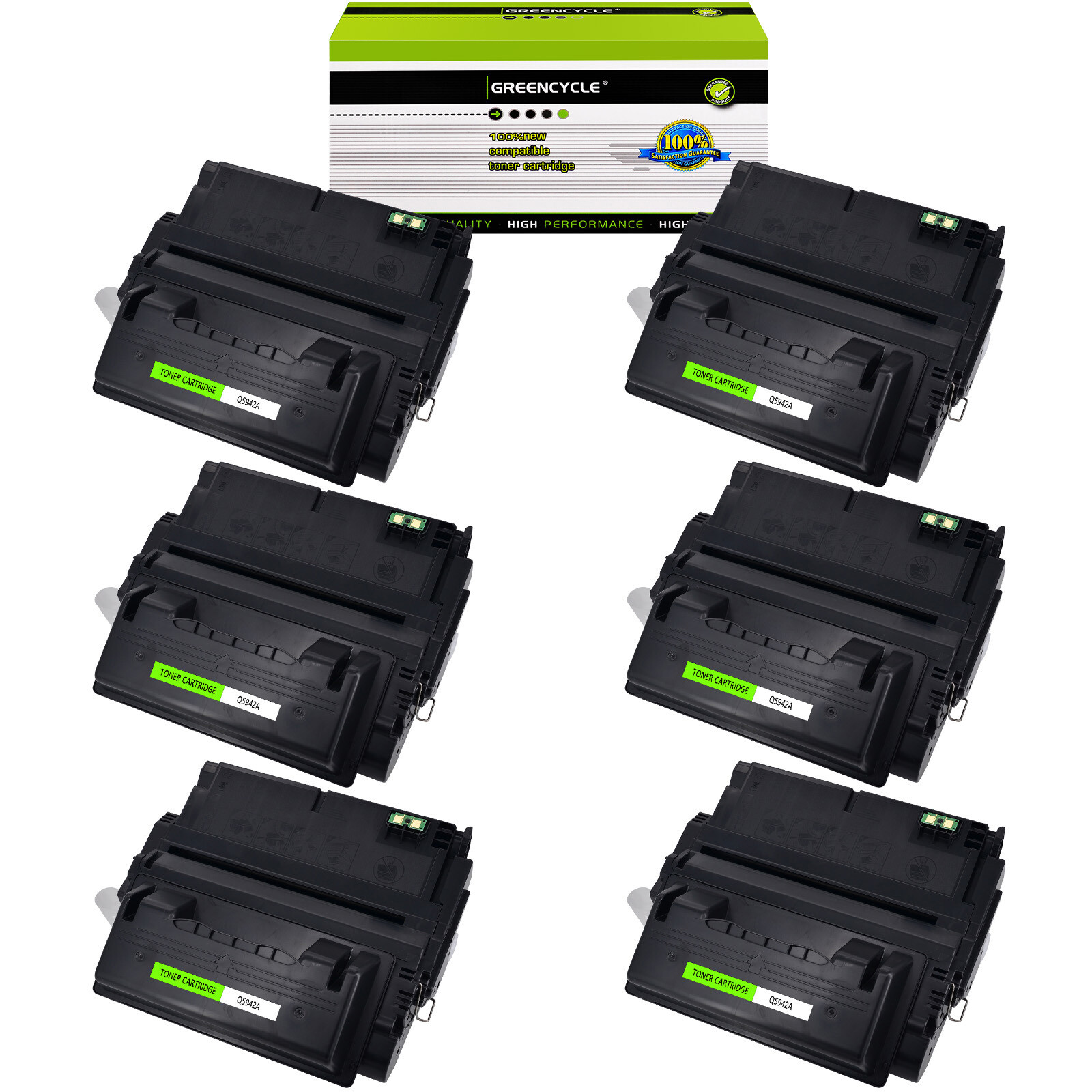 6PK Q5942A 42A Toner Compatible For HP LaserJet 4350 4350n 4350L 4240 4240n 4250