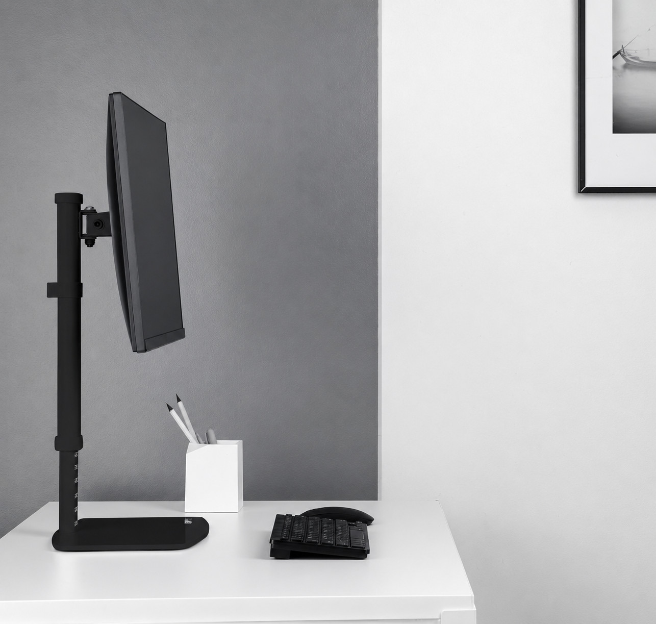 Display Monitor Desk Stand - Height Adjustable, 17" to 27" Monitors DDV1727S