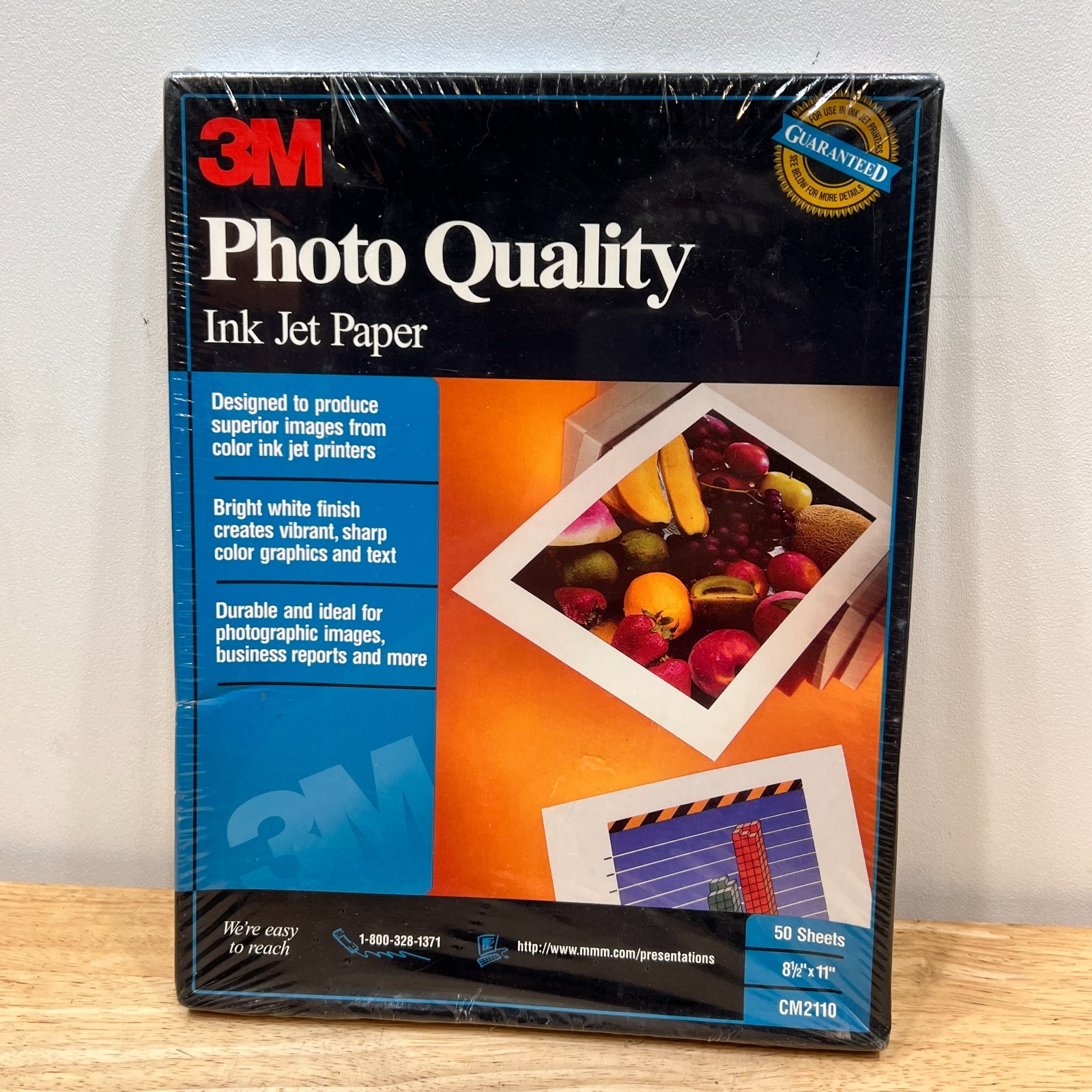 3M Photo Quality Ink Jet Paper 8.5x11 50 Sheets CM2110 Vintage NOS Sealed Matte