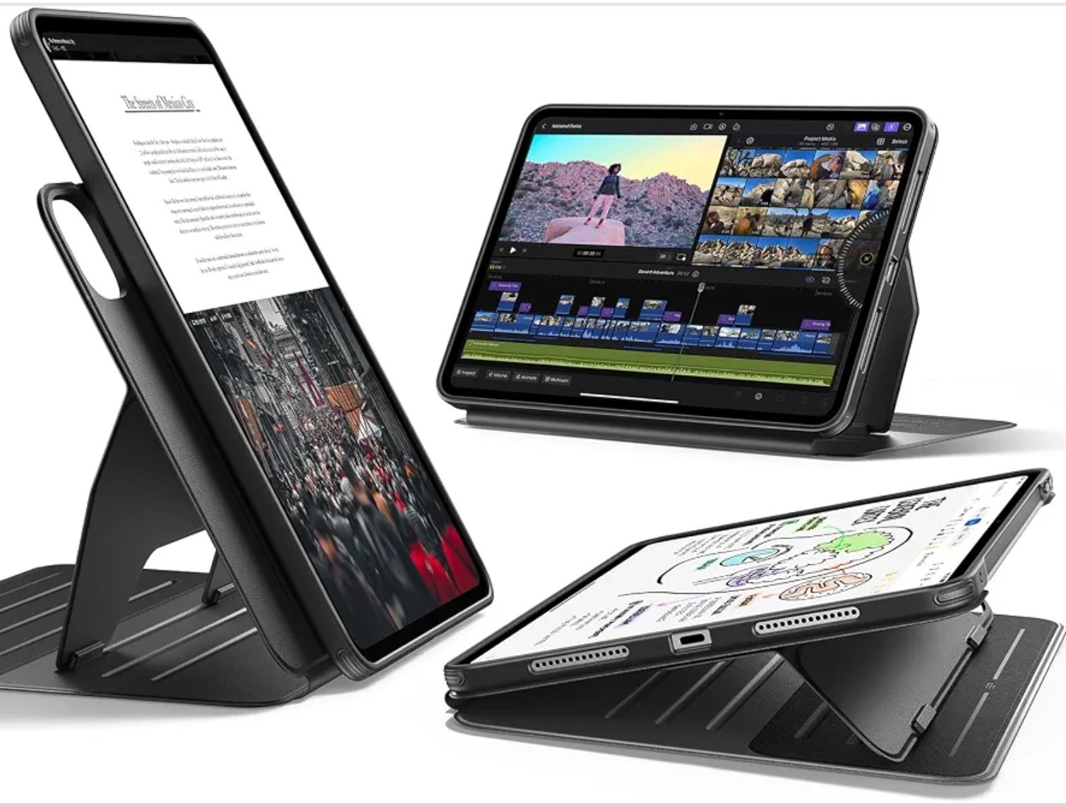 ESR for iPad Pro 13 Inch Case (M5/M4) 2025/2024, Rotating Case with Removable Ma