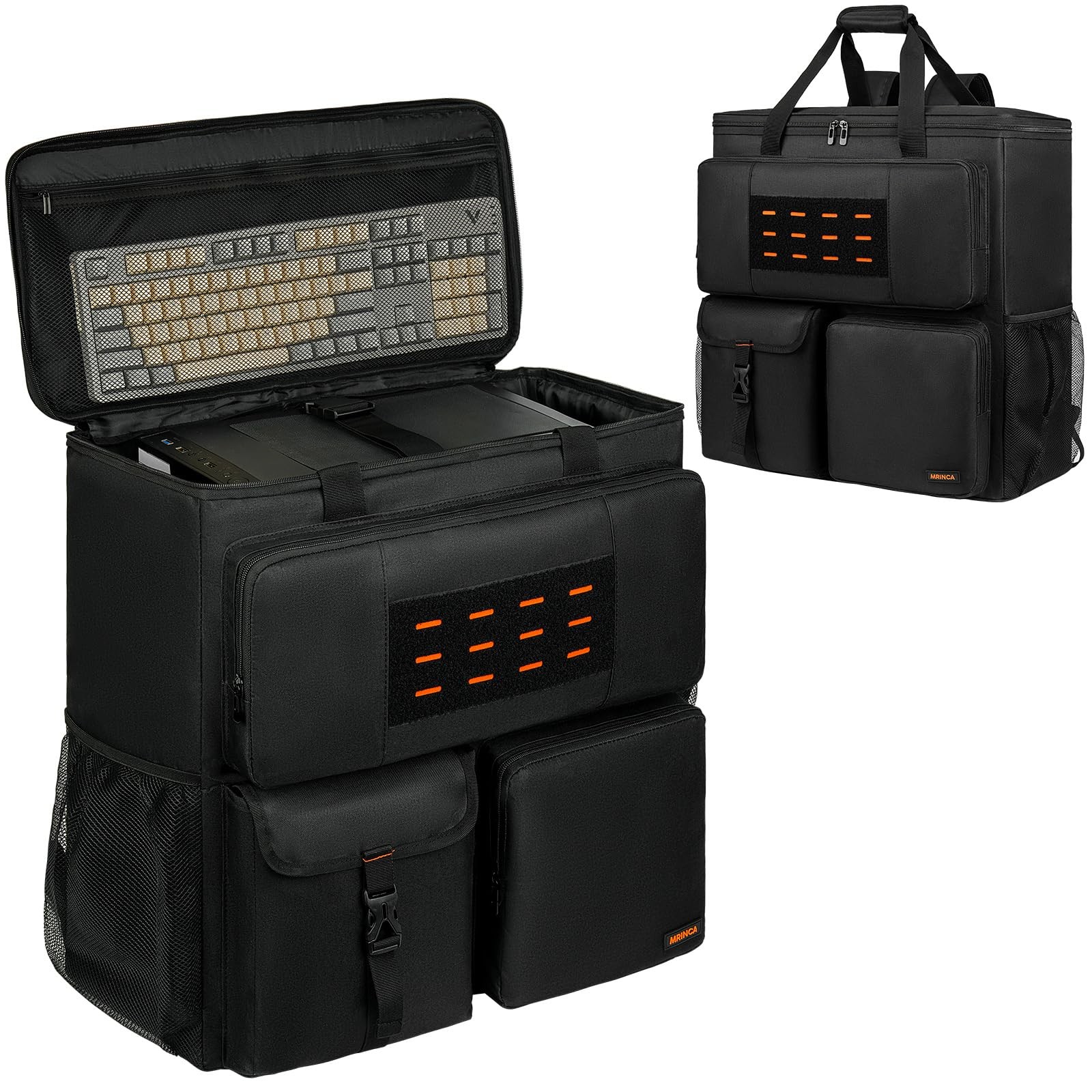 Computer Desktop Tower Large Carrying Case, PC Travel Case Backpack for ATX M...