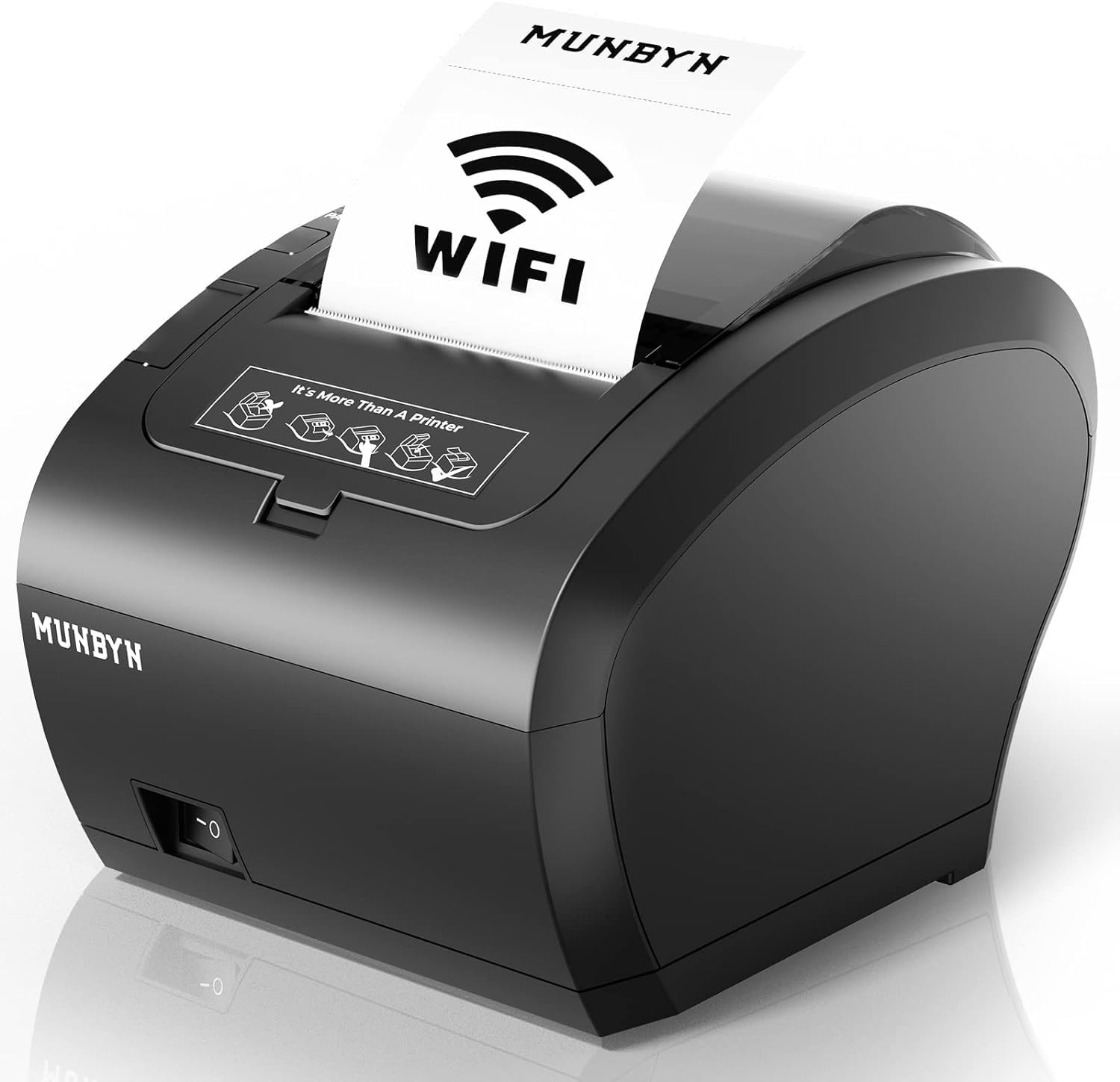 MUNBYN WiFi Receipt Printer P047 with USB Port, 80mm WiFi POS Printer