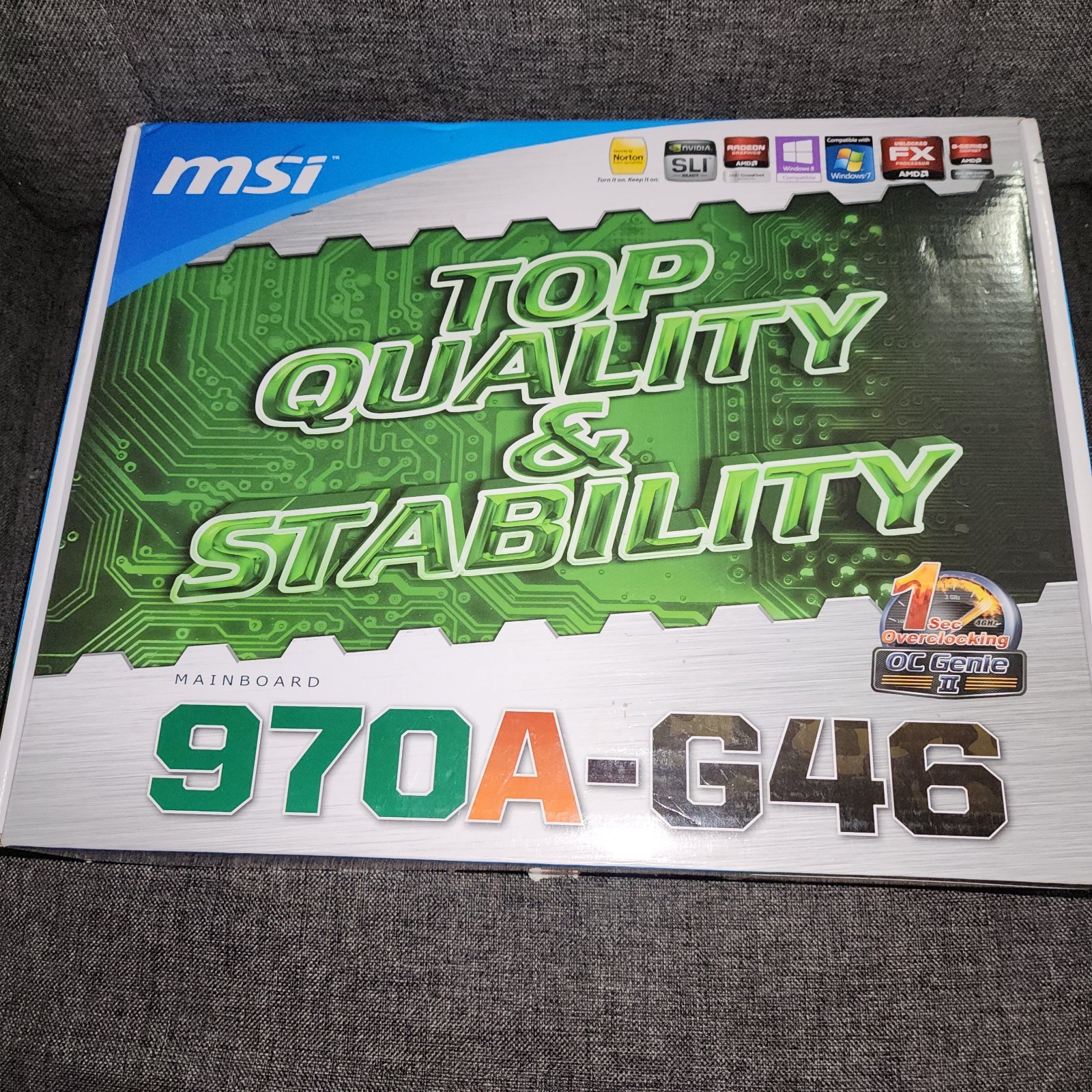MSI 970A-G46 AMD 970 DDR3 Socket AM3/AM3+ ATX Motherboard w/ I/O Shield