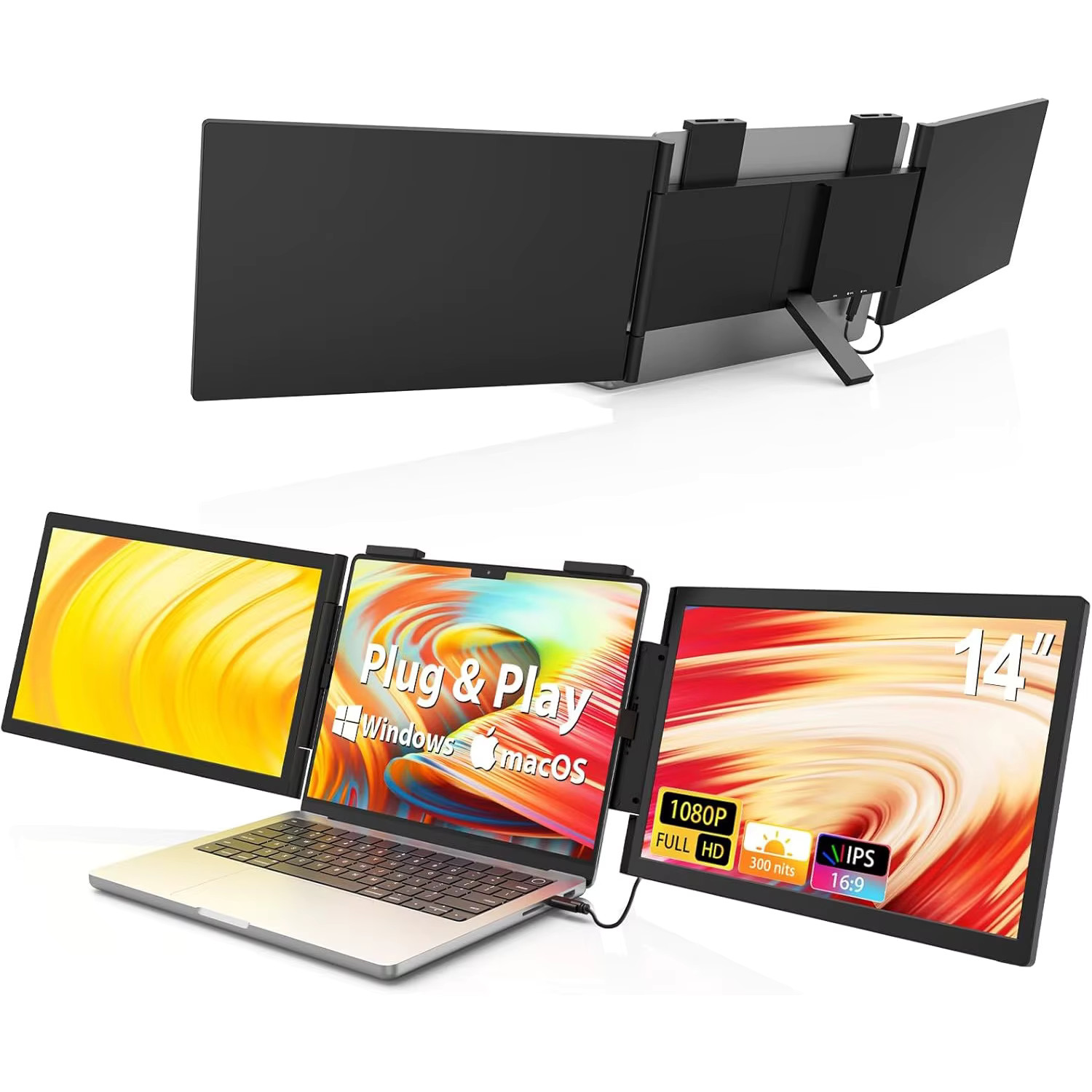 2025 NEW Portable Laptop Screen Extender IPS Panel Business Series 14 Inch LED 1
