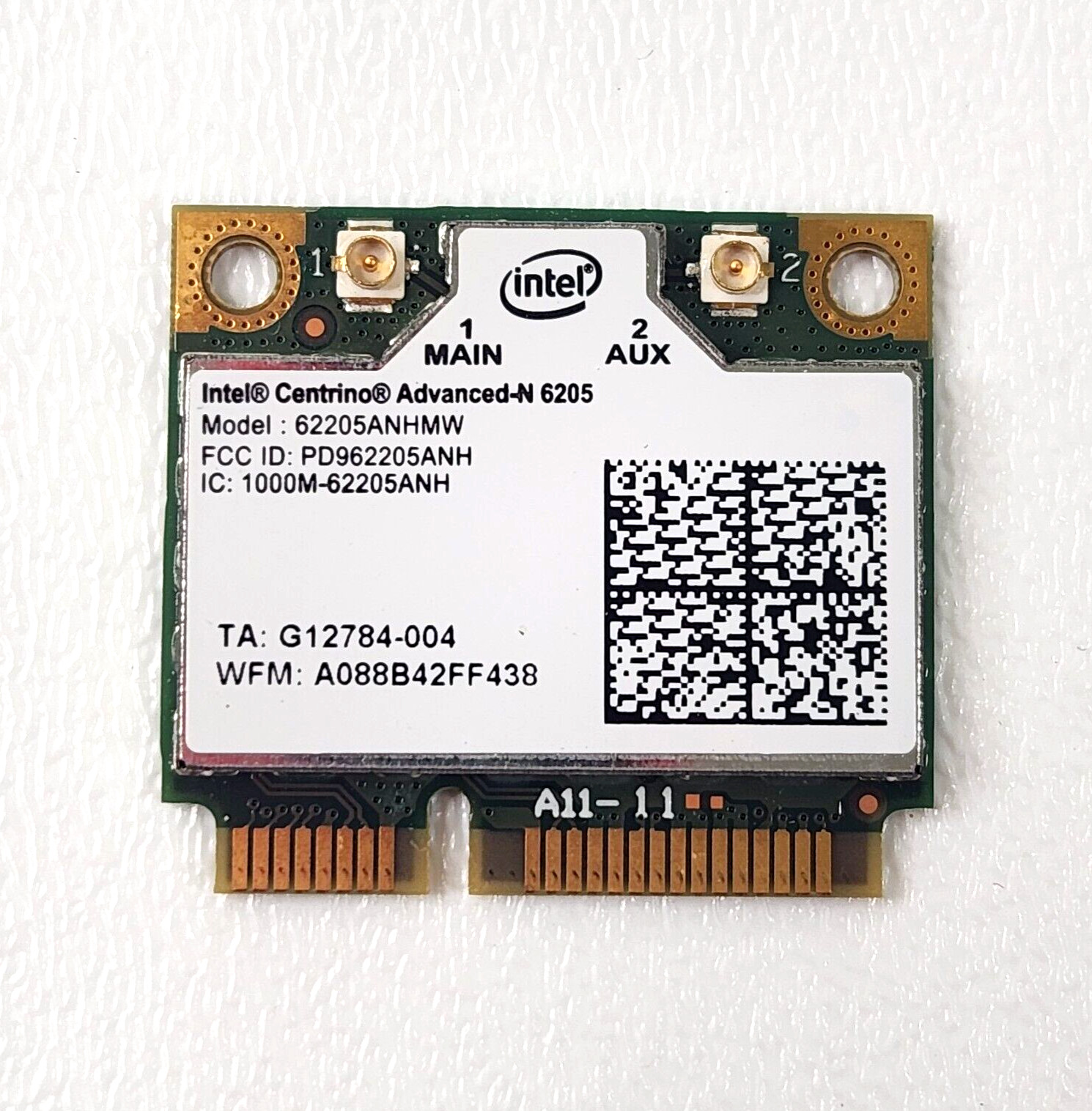 Intel Centrino Advanced-N 6205 WiFi Card 62205ANHMW Genuine
