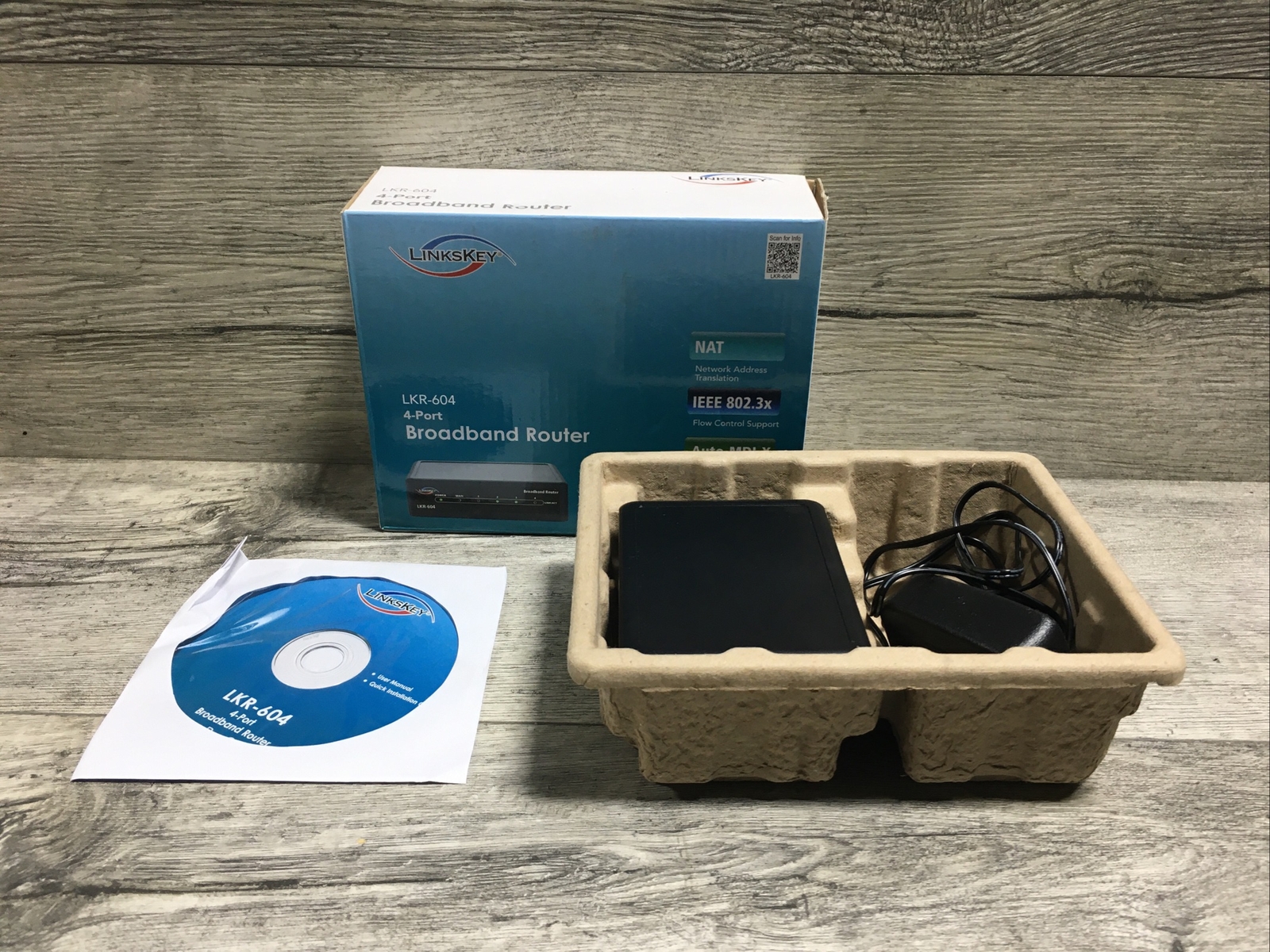 Linkskey LKR-604 4-Port Broadband Router Open Box L30