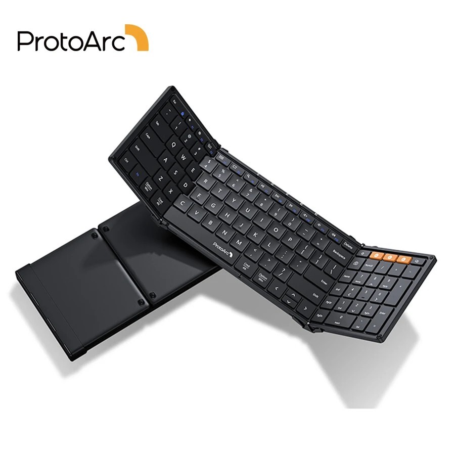 ProtoArc Foldable Bluetooth Keyboard, XK01 Folding Wireless Portable Keyboard