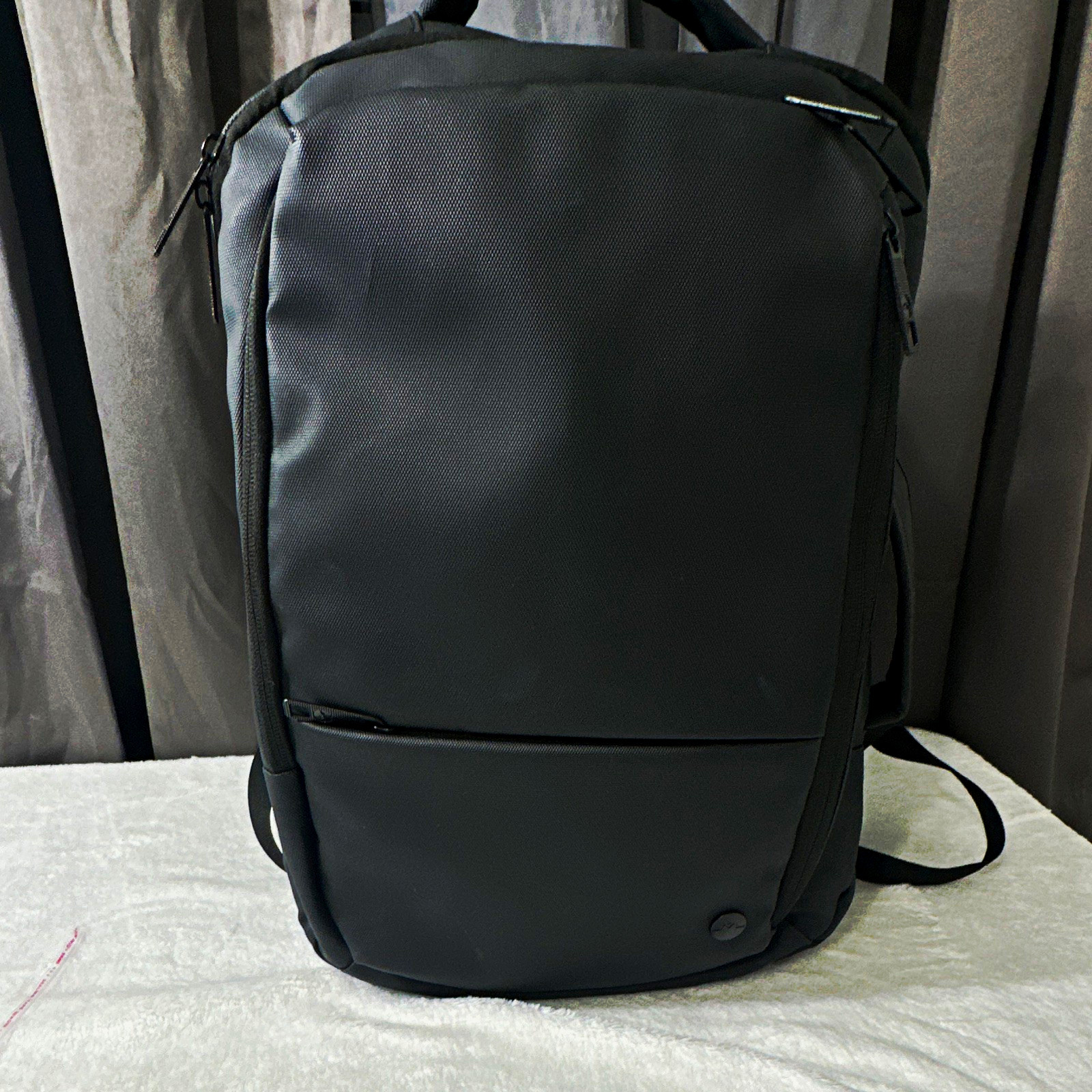 PRIMO 15 in Laptop Backpack Black Polyester Padded Solid Pattern, 19x12x7