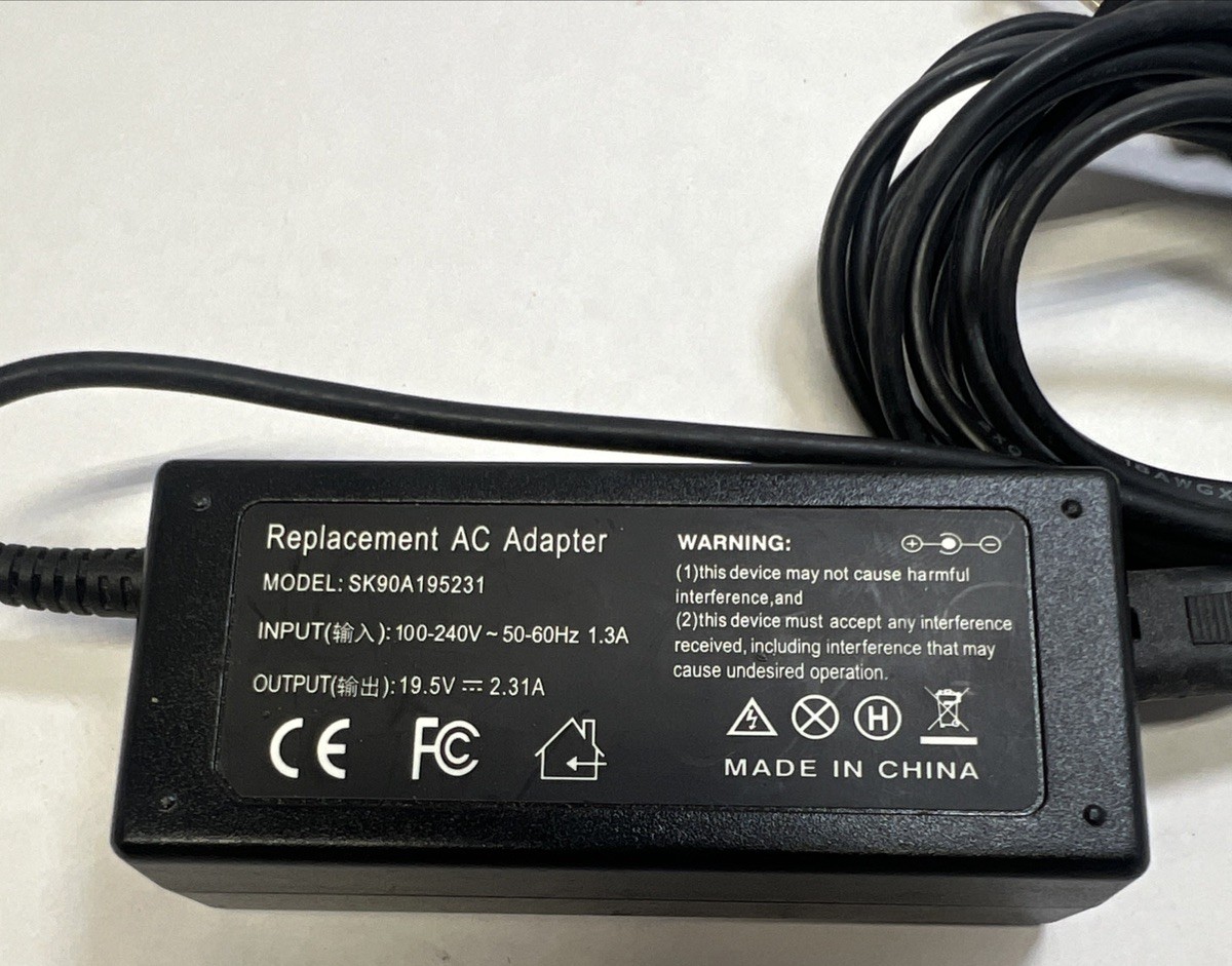 AC ADAPTER Replacement Power Supply with Power Cord | Model: SK90195333