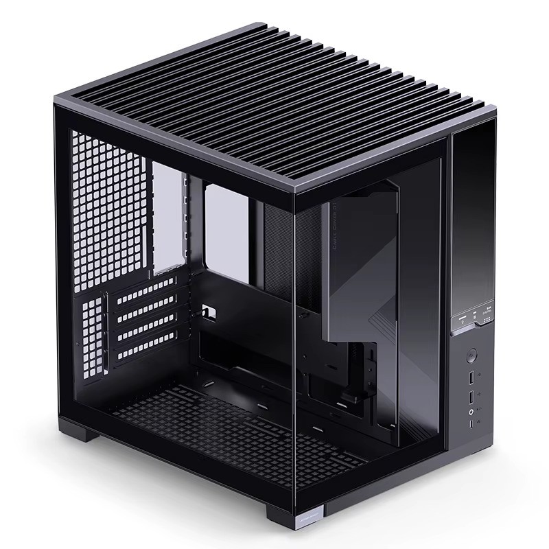JONSBO D34 Micro ATX PC Case w/ Monitor Screen, 240mm Water Cooling Support