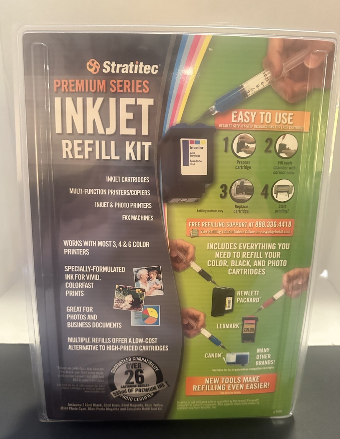 NOS Sealed Stratitec Premium Series Inkjet Refill Kit   EIR595 EASY to Use