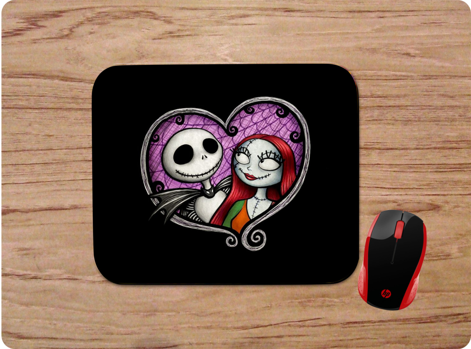 JACK SKELLINGTON & SALLY CUSTOM MOUSE PAD MAT NON-SLIP SCHOOL HOME OFFICE GIFT