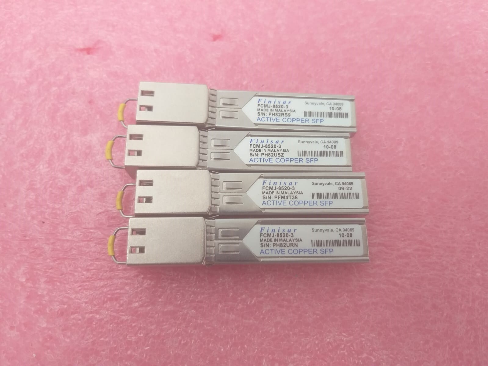 4X Finisar FCMJ-8520-3  1.25Gbps 1000Base-T Copper 100m RJ-45 Connector SFP  Lot