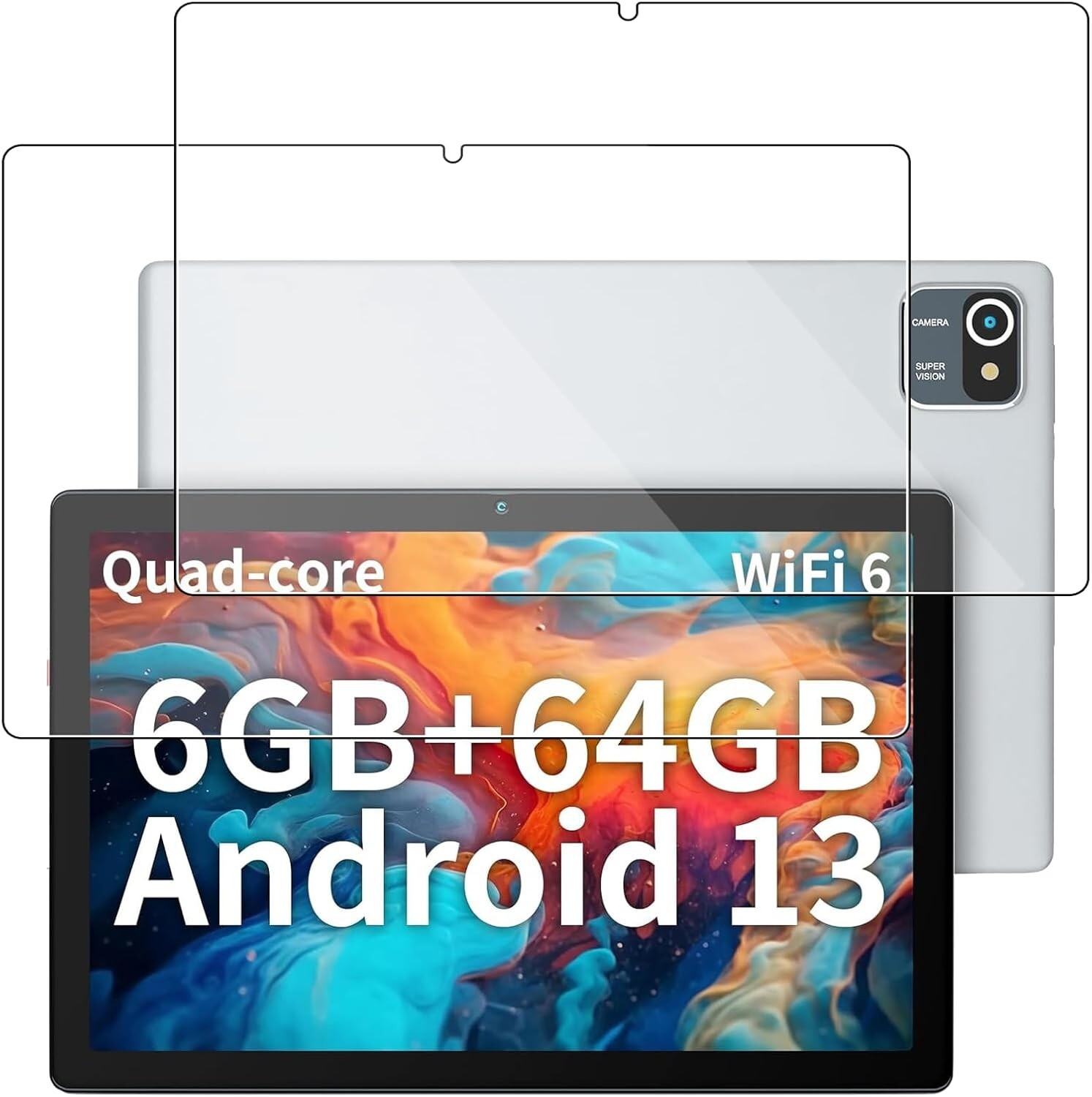 (2 Pack) Tempered Glass Screen Protector For AEEZO 10 inch Android 13 Table