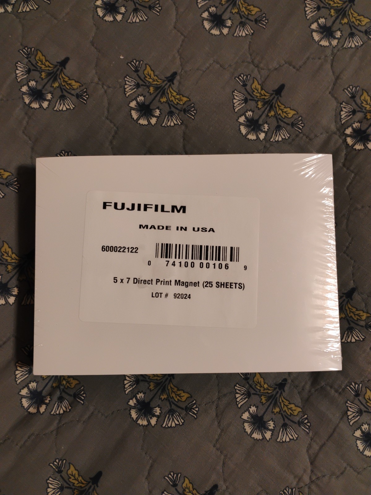 Fuji Film 5 x 7 Direct Print Magnet 25 Sheets Sheet Pack
