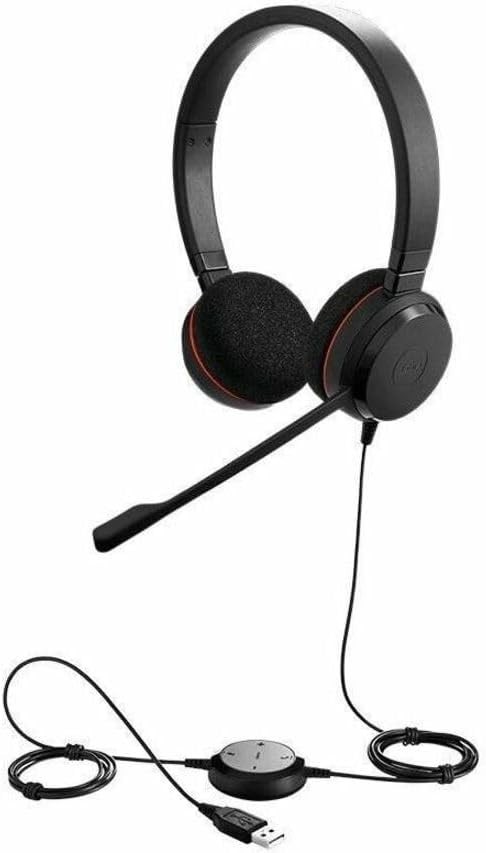 Jabra Evolve 20 Stereo Microsoft Lync USB-A Headset Black HSC016 Wired