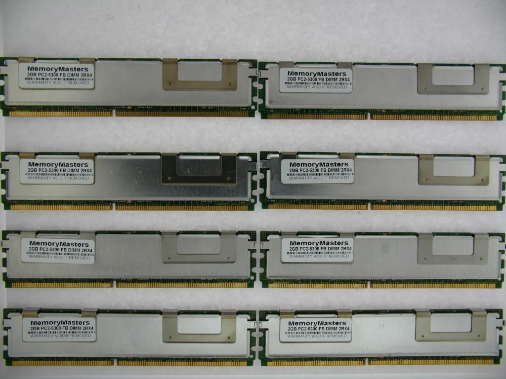 16GB (8x 2GB) RAM PC2-5300F FB-DIMM for Apple Mac Pro 2006 1,1 2007 2,1 Memory