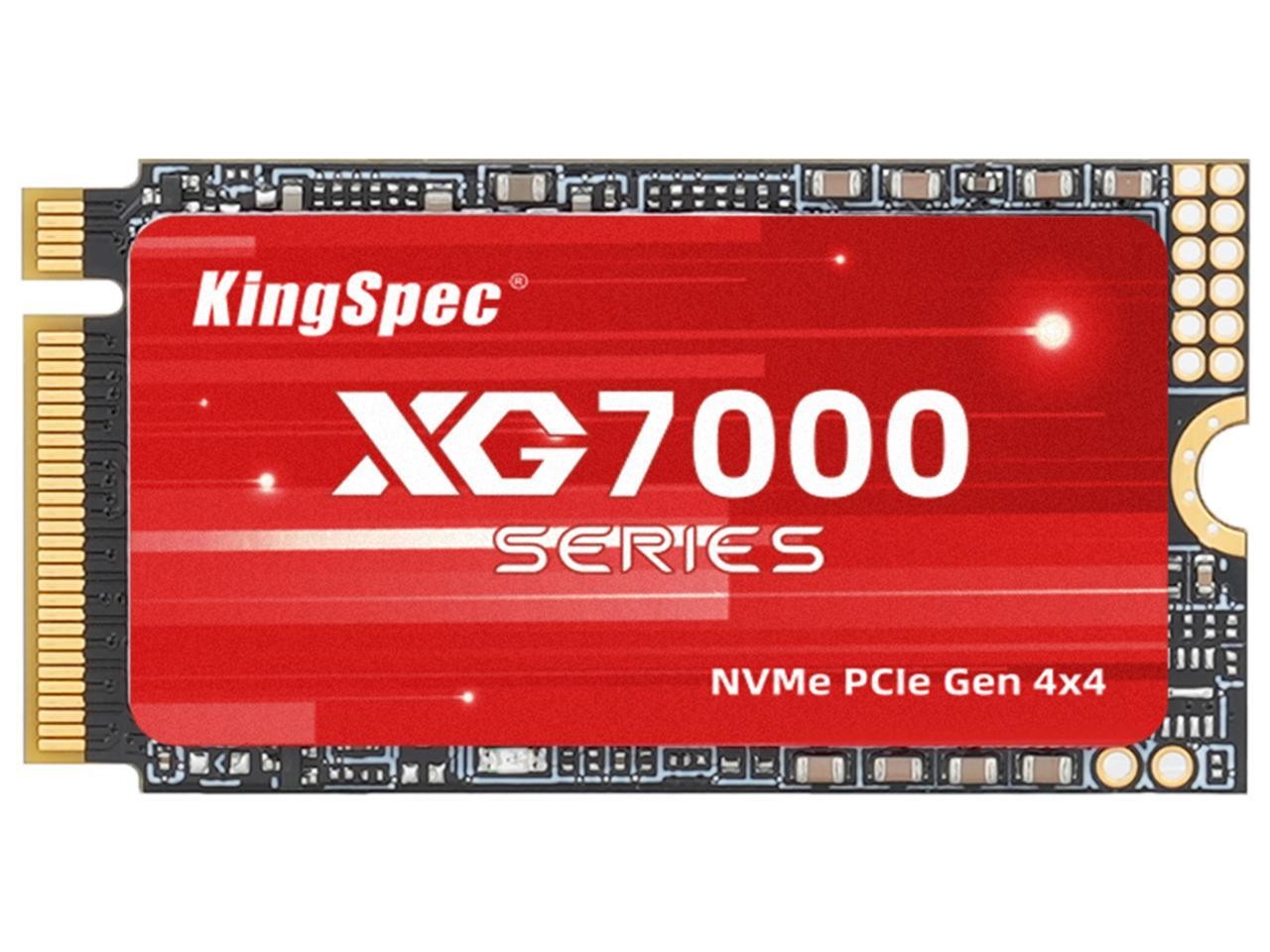 KingSpec 512GB NVMe PCIe 4.0x4  M.2 2242 Internal Solid Drive High Performance