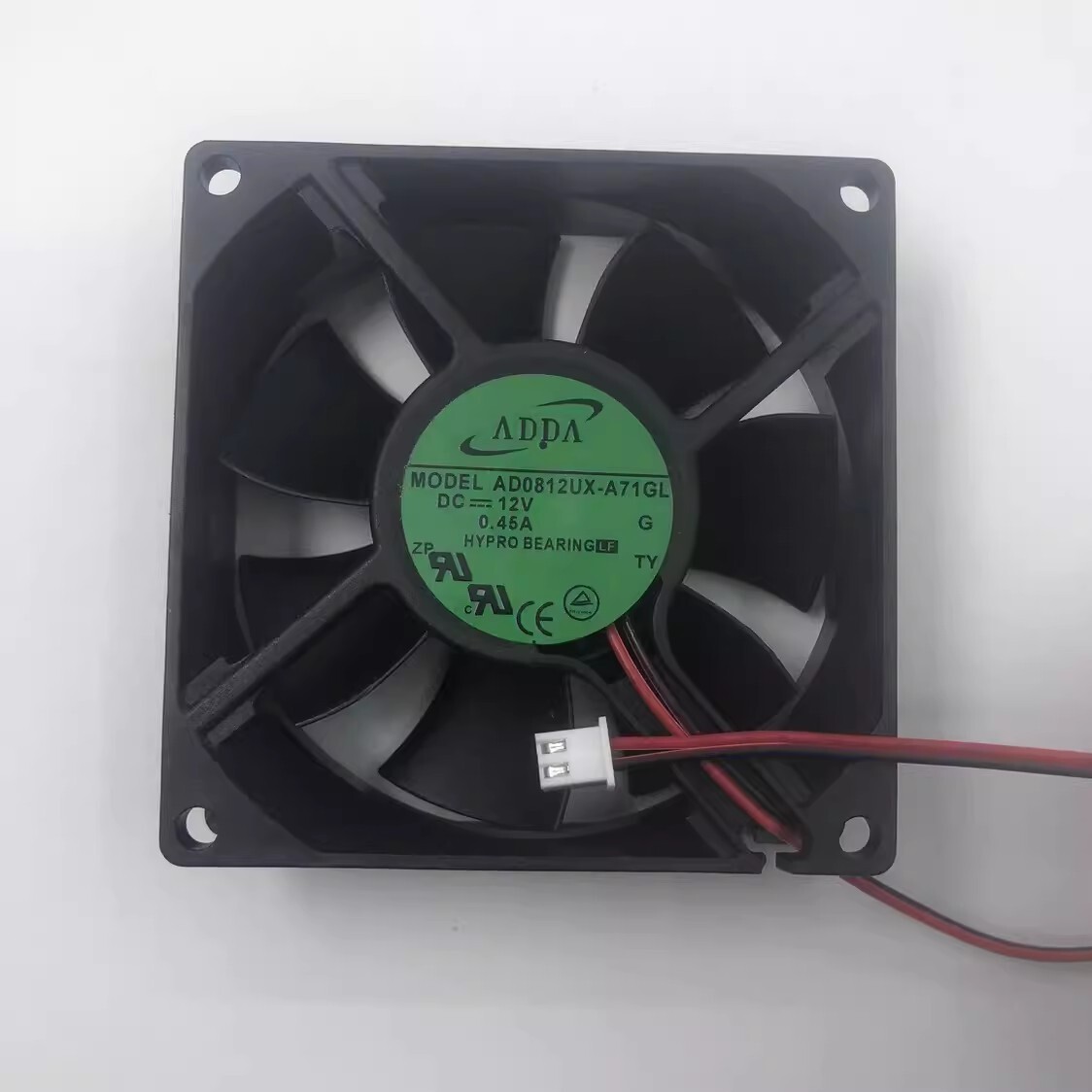 ADDA AD0812UX-A71GL 8025 DC12V 0.45A 8CM 2-Wire Cooling Fan