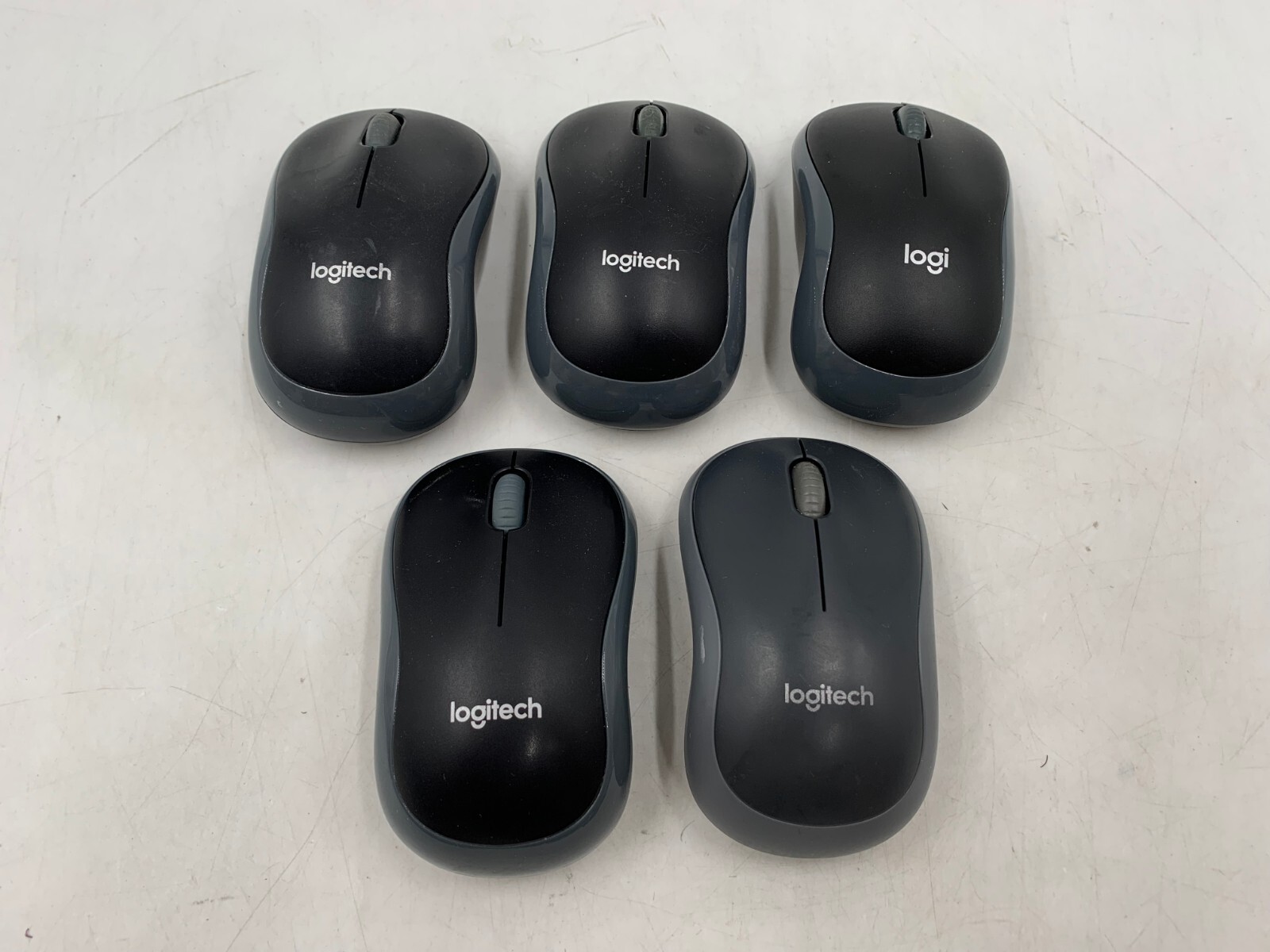Lot of 5 Logitech Logi Wireless Mouse M185 w/o dongles 