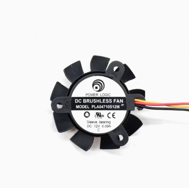 For Power Logic PLA04710S12M graphics card cooling fan DC12V 0.09A 3-Pin 36mm