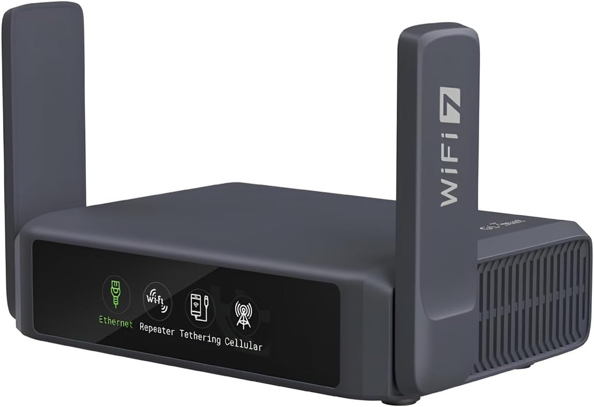 GL-BE3600 Slate 7 Wi-Fi 7 Travel Router Touchscreen 2.5G