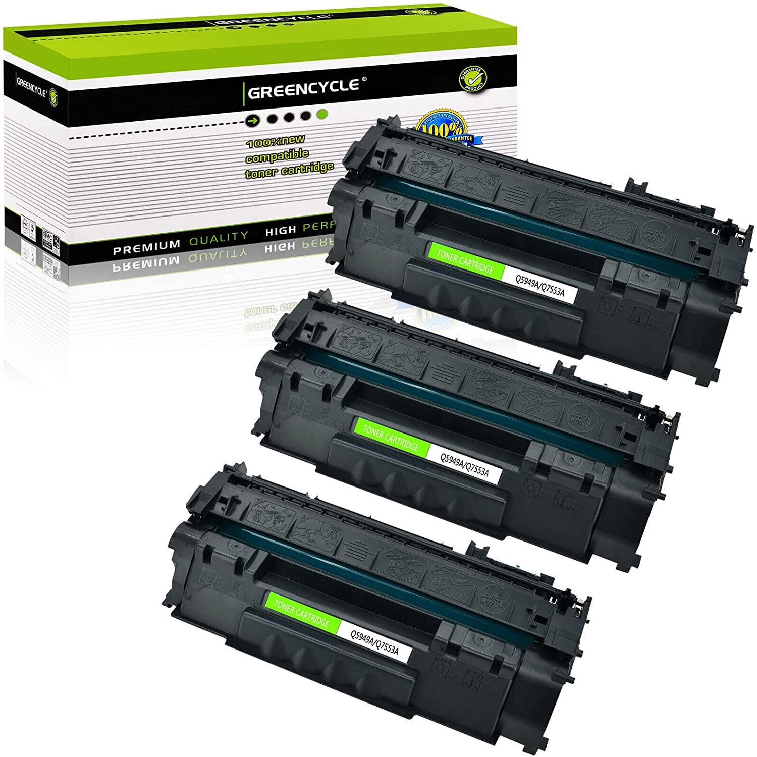 3PK Q7553A 53A Toner Compatible with HP LaserJet P2015 M2727 P2015D P2015N Print
