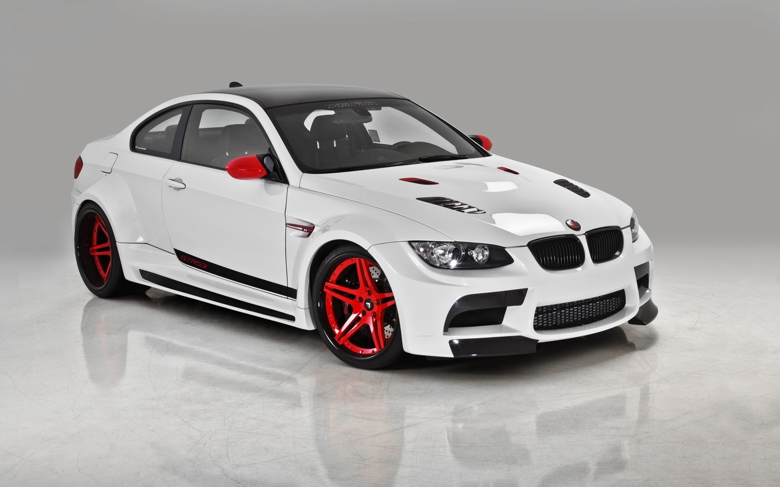 Cars bmw white tuning m3 Desk Mat Stitched