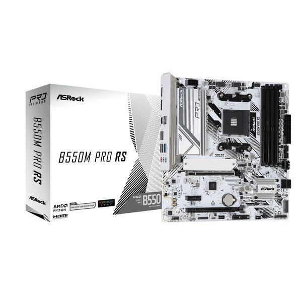 ASRock B550M Pro RS Motherboard AM4 Micro ATX DDR4 Ryzen 5000/4000/3000 Ready