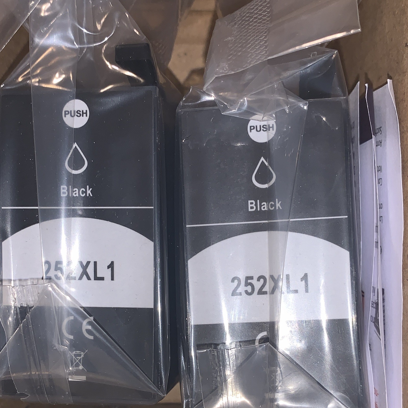 Two blacks  252XL EPSON Compatible Black Ink Cartridge Set 2 pcs