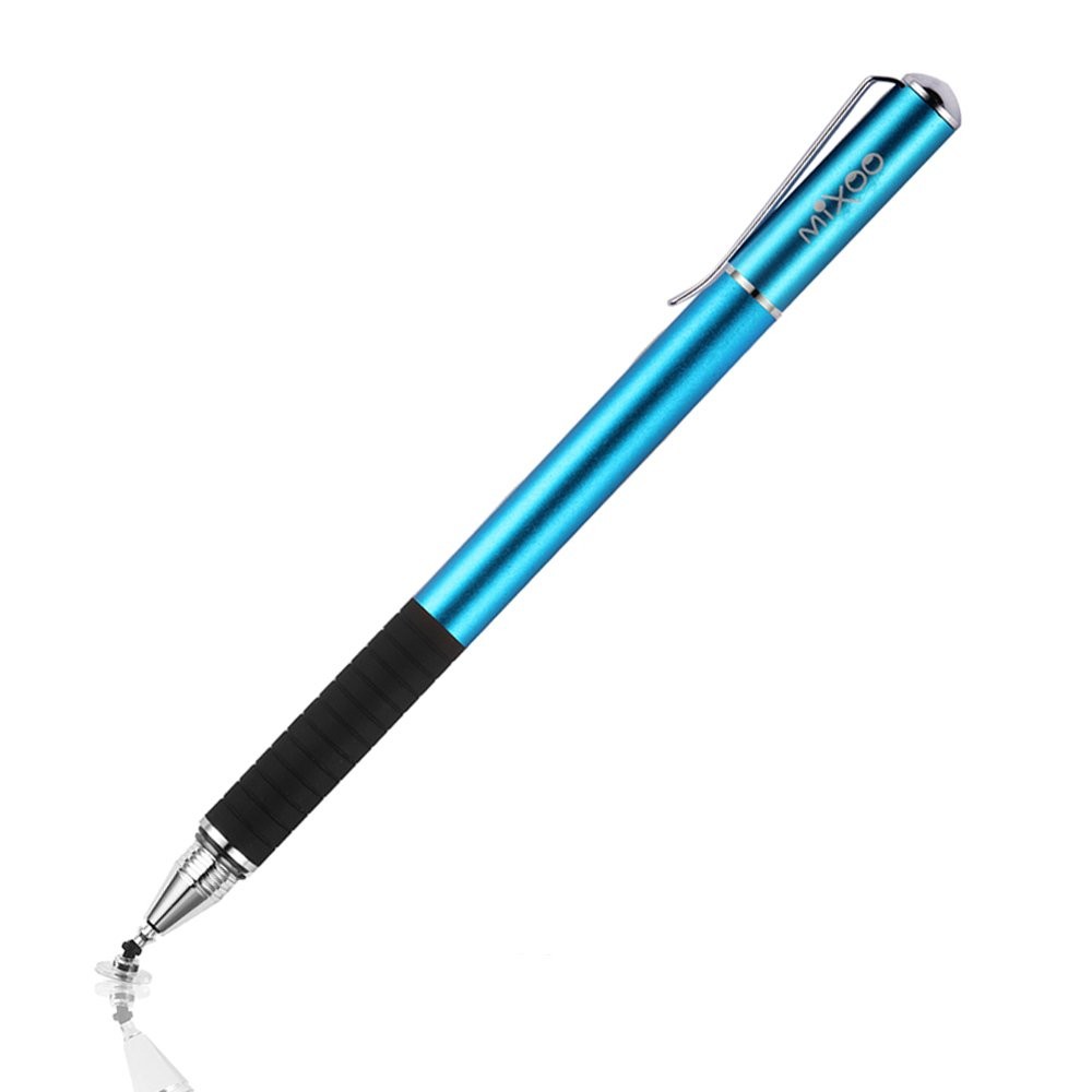 Mixoo 2-in-1 High Precision Stylus (Disc & Fiber Tips 2 in 1 1 pc, Blue 